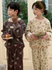 子供 パジャマ 冬 子供 パジャマ ルームウェア 即購入OK もこもこ パジャマ キッズ あったかパジャマ 防寒 無地 冬 モコモコ 長袖 上下セット 女の子 暖かい 男の子 裏起毛 スウェット キッズ 可愛い 寝巻き ナイトxkxiaoz192