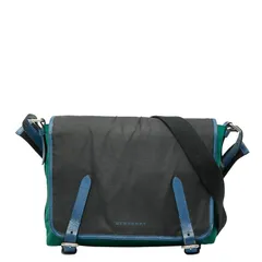 バーバリー メッセンジャーバッグ ショルダーバッグ ブラック マルチカラー ナイロン レザー レディース BURBERRY【1-0246951】