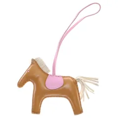 HERMES (エルメス) ロデオMM レザーバッグチャーム キーホルダー ブラウン Z刻印