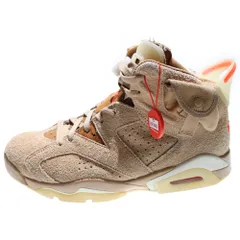 NIKE (ナイキ) ×TRAVIS SCOTT AIR JORDAN 6 RETRO SP BRITISH KAHKI トラヴィススコット エアジョーダン6 レトロ ハイカットスニーカー ベージュ US8.5/26.5cm DH0690-200