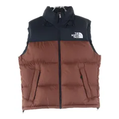 THE NORTH FACE (ザノースフェイス) NUPTSE VEST ロゴエンブロイダリー ヌプシダウンベスト ブラウン/ブラック ND92338
