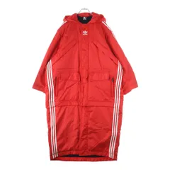 BALENCIAGA (バレンシアガ) ×adidas ×アディダス サイドライン ダウンコート ロングコート レッド 725293のサムネイル