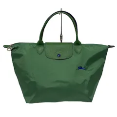 LONGCHAMP(ロンシャン) ハンドバッグ美品  ル・プリアージュクラブ グリーン 折りたたみ レザー