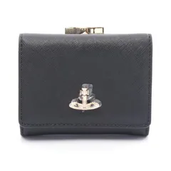 ヴィヴィアンウエストウッド Vivienne Westwood 三つ折り財布 SMALL FRAME WALLET オーブ 51010018L0040N401 ブラック サフィアーノレザー 三つ折り財布 レディース 新品