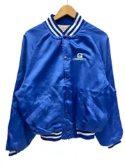 King Louie (キングルイ) ナイロンスタジャン アワードジャケット USA製 刺繍 70S 80S 古着 ビンテージ L ブルー メンズ/065