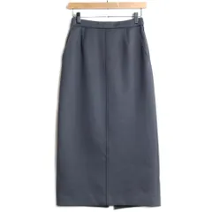 【美品】アンタイトル★ロングタイトスカート サイズ1 チャコール系 無地 z16902