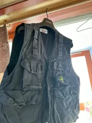 STONE  Supreme カモフラージュ ベスト Supreme Stone Island Camo Cargo Vest Black Camo カーゴベスト