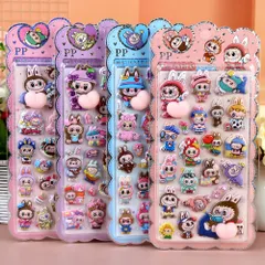 即日発送 LABUBU ラブブシール ぷくぷく 3D立体シール 3Dジュエルシール ラブブ シール おしり アクリルラインストーン ステッカー シール 可愛い DIY 工芸品 ぷくぷくお尻 おしり おしりシール labubu