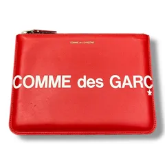 参考上代28,600円 未使用品 COMME des GARCONS Logo pouch ロゴポーチ 小物入れ 財布 ウォレット コムデギャルソン SA5100HL レッド 1053A1のサムネイル