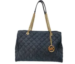 マイケル・コース MICHAEL KORS キルティング トート ゴールドチェーン デニム QUILTING DENIM GOLD CHAIN TOTEBAG インディゴ NAVY 紺 バッグ レディースバッグ トートバッグ ロゴ ネイビー 104B-96
