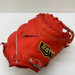 訳あり商品 ZETT 左投げ 硬式 ファーストミット ディープオレンジ 