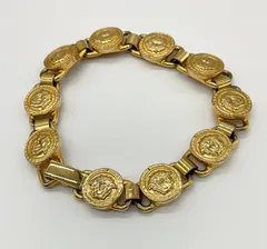 希少/美品✨ヴェルサーチ ブレスレット 大ぶり メデューサ シルバー バングル 中古・古着通販】VERSACE (ヴェルサーチ) メデューサロゴチェーン