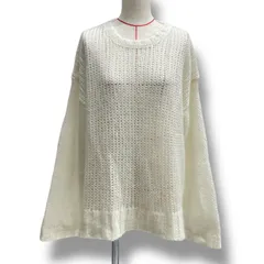 THE SHINZONE シンゾーン MOHAIR SHEER KNIT モヘア シアーニット ニット プルオーバー セーター トップス オーバーサイズ モヘア ホワイト 白 サイズF0 レディース 秋 冬 ゴーゴー古着マルイ北千住店 4 No.1450