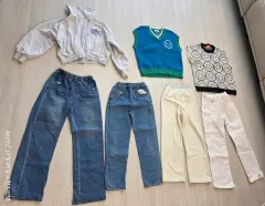 アイラブジェイ 등 160cm デニム ズボン コットン パンツ 起毛パンツ と トップス