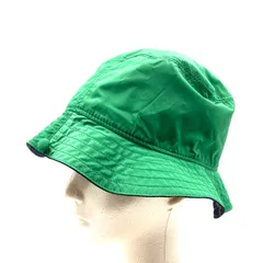 ■美品■現行タグ■GUCCI グッチ　バケットハット　イタリア製　ケリングジャパン　サイズM(58cm) メンズ　ユニセックス　ナイロン　ライトグリーン×裏地ネイビー(ストライプ総柄) ラグジュアリー　高級　ハイブランド