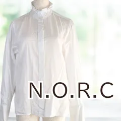 USED N.O.R.C レタスネックフリルブラウス ホワイト サイズ１ 長袖 レディース ノークのサムネイル