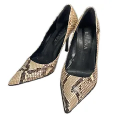 DIANA ダイアナ パンプス 合成皮革 ベージュ レディース 24.5 ポインテッドトゥ【古着】【中古】【送料無料】