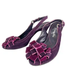 KANEMATSU カネマツ パンプス スウェード パープル レディース 23【古着】【中古】【送料無料】