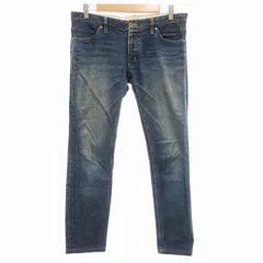 新品タグ付き　ato アトウ　ストレッチデニム　サルエルパンツ　46 ネイビー STRETCH DAMAGED DENIM SARROUEL PANTS/NAVY | ato