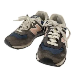 NEW BALANCE ニューバランス スニーカー スウェード グレー レディース 23.5【古着】【中古】【送料無料】