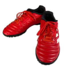 adidas アディダス トレーニングシューズ 合成皮革 レッド キッズ 24【古着】【中古】【送料無料】