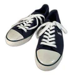 POLO RALPH LAUREN ポロ・ラルフローレン スニーカー キャンバス ネイビー レディース 24【古着】【中古】【送料無料】
