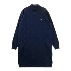 【パーリーゲイツ】未使用✨2023バックロゴ モックネック ニット ワンピース TOMMY HILFIGER（トミーヒルフィガー）の「スリーブロゴモックネック