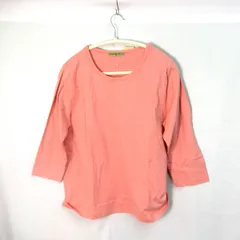 夢商人工房 YUMEAKINDO Ｃ・Ｃ カットソー7分袖 綿１００％ゆったり ピンク 3Lサイズ 〇◇