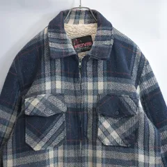 70～80s USA製 WESTWIND ウエストウィンド ボアライナー ウールブレンド チェック ジャケット ヴィンテージ ビンテージ アメリカ古着 メンズM～L相当