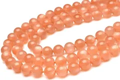 インド産 オレンジサンムーンストーン　6mm　１連（約38cm） パワーストーン 天然石 _R6122-6