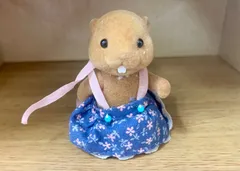 【レア】シルバニアファミリー 初期 廃盤 ビーバー 人形 1体 サイズ約5.5cm レトロ ヴィンテージ