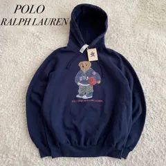 新品！デッドストック　90s Polo by Ralph Lauren ラルフローレン　ポロベア　パーカー　ネイビー　サイズM