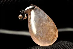 【１点物】シルバー925◇希少 デンドリティックローズクォーツ　26x17mm　ドロップ ペンダントトップ パワーストーン 天然石 _PC8353