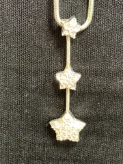 【Swarovski】クリスタル パヴェ ネックレス 星 3連