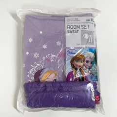 【015-a】ユニクロ　キッズ　アナと雪の女王　長袖　ルームウェア　上下セット　セットアップ　スウェット