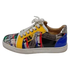 CHRISTIAN LOUBOUTIN(クリスチャンルブタン) スニーカー 35 1/2 レディース - イエロー×黒×マルチ インソール取外し可 レザー