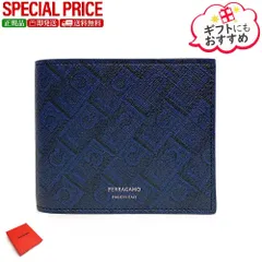 新品 FERRAGAMO フェラガモ 66 1584 791198 モノグラム 二つ折り財布のサムネイル