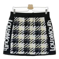 サイズ：LL LOUD MOUTH ラウドマウス  裏地付き ニットスカート 千鳥柄 ブラック系 [240101595794] ゴルフウェア レディース ストスト