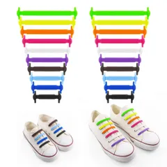 [RJ-Sport] ゴム製結ばない靴紐 スニーカー 伸びる靴紐 ほどけない 簡単取り付け 靴紐が解けてイライラを解消 脱ぎ履きが楽々 子供から高齢者までも対応