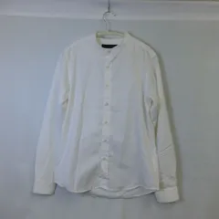 NANO UNIVERSE ナノユニバース スタンダードバンドカラーシャツ ホワイト Mサイズ □□