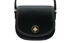 アニエスベー agnes b. レザー LEATHER SHOULDER BAG クロスボディ ステッチ クラシック オーセンティック RAS25-04  レディースバッグ ショルダーバッグ・メッセンジャーバッグ ロゴ ブラック 104B-98のサムネイル