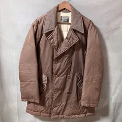 MEN'S BIGI メンズビギ 80's vintage ナイロン 襟切り替え ダウン ピーコート ジャケット size.M ブラウン 希少 アーカイブ タケオキクチ期