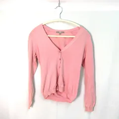 UNIQLO ユニクロ UVカットVネックスピーマコットンカーディガン ピンク Sサイズ 〇□