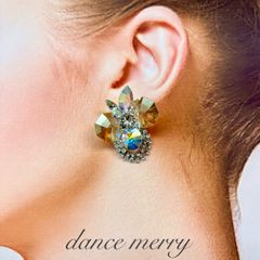 シルバー 社交ダンス イヤリング スワロ オーロラ ワルツ タンゴ 699
