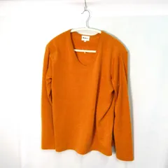 TK ティーケー ニットセーターVネック オレンジ Mサイズ ◇〇