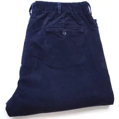 90s ポロ ラルフローレン HAMMOND PANT ツータック コットン コーデュロイパンツ 紺 W38 L32★オールド スラックス ビッグサイズ