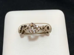 【アイテム】 4℃ ヨンドシー 指輪 ラブリー ハート シルバー リング ストーン装飾 SILVER