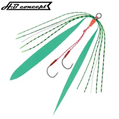 H.B コンセプト ファルケン R ソリッドリング付 タイラバスペアフック 海藻グリーン【ゆうパケット】