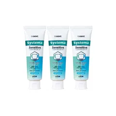 LION ライオン DENT.EX Systema センシティブ 1450ppm (3本) 白 85グラム (x 3)
