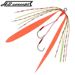 H.B コンセプト ファルケン R ソリッドリング付 タイラバスペアフック オレンジゴールド【ゆうパケット】